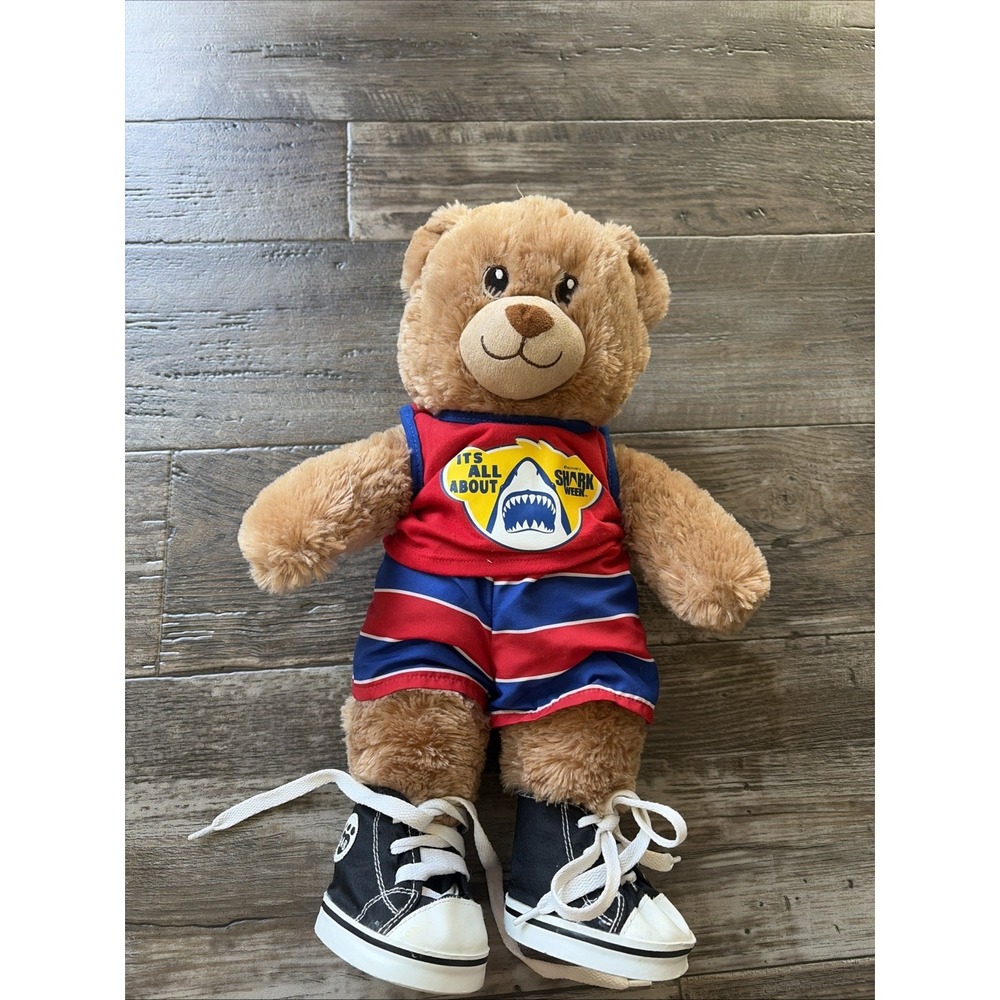 Build a Bear Discovery Shark Week Bear Plush with Outfit 2019 16 inch